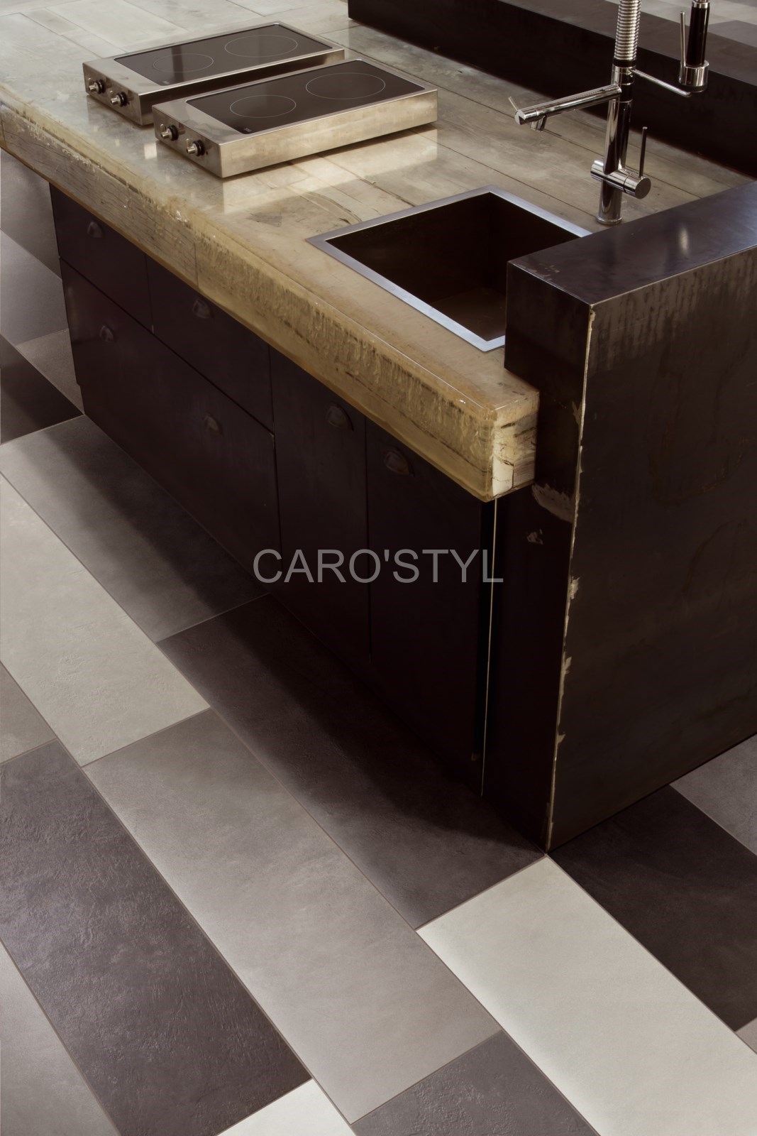 carrelage de sol imitation béton multicolore près de hyères 83400 var