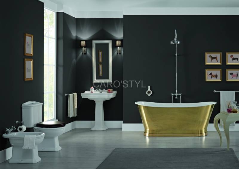 Baignoire ilot authentique dorée carostyl