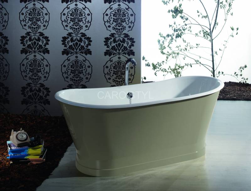 Baignoire design vert olive carostyl