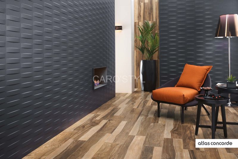 carrelage pour mur intérieur noir en 3D vers grasse 06 alpes maritimes